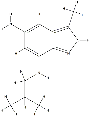 1H-Indazole-5,7-diamine,3-methyl-N7-(2-methylpropyl)-(9CI) Struktur