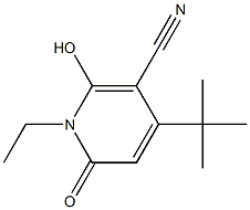 3-Pyridinecarbonitrile,4-(1,1-dimethylethyl)-1-ethyl-1,2-dihydro-6-hydroxy-2-oxo-(9CI) Struktur