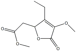 2-Furanaceticacid,3-ethyl-2,5-dihydro-4-methoxy-5-oxo-,methylester,rel-(-)-(9CI) Structure