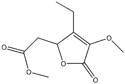 2-Furanaceticacid,3-ethyl-2,5-dihydro-4-methoxy-5-oxo-,methylester,rel-(-)-(9CI) 化学構造式