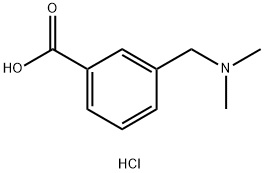 3-[(二甲氨基)甲基]苯甲酸盐酸盐, 79965-34-7, 结构式