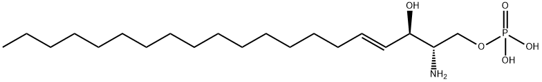 D-erythro-sphingosine-1-phosphate (C20 base) 化学構造式