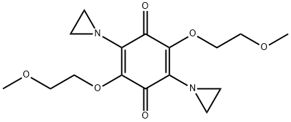 2,5-diaziridin-1-yl-3,6-bis(2-methoxyethoxy)cyclohexa-2,5-diene-1,4-di one, 800-24-8, 结构式