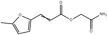 2-Propenoicacid,3-(5-methyl-2-furanyl)-,2-amino-2-oxoethylester(9CI) Structure