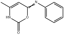 2H-1,3-Oxazin-2-one,3,6-dihydro-4-methyl-6-(phenylimino)-(8CI) 化学構造式