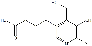 3-Pyridinebutyricacid,5-hydroxy-4-(hydroxymethyl)-6-methyl-(8CI) Structure