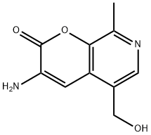 2H-Pyrano[2,3-c]pyridin-2-one,3-amino-5-(hydroxymethyl)-8-methyl-(8CI) Structure