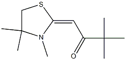 2-Butanone,3,3-dimethyl-1-(3,4,4-trimethyl-2-thiazolidinylidene)-(9CI) Structure