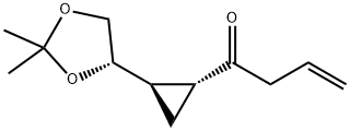 1-[(1R,2R)-2-[(4S)-2,2-Dimethyl-1,3-dioxolan-4-yl]cyclopropyl]-3-buten-1-one 化学構造式