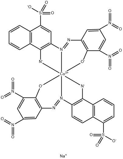 82457-28-1 [4-氨基-3-[(2-羟基-3,5-二硝基苯基)偶氮]-1-萘磺酸根(3-)][5-氨基-6-[(2-羟基-3,5-二硝基苯基)偶氮]-1-萘磺酸根]合钴(III)酸三钠