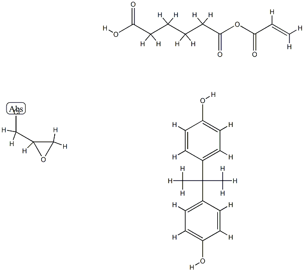 Phenol, 4,4'-(1-methylethylidene)bis-, polymer with (chloromethyl)oxirane, hexanedioate 2-propenoate Structure