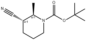 1-Piperidinecarboxylicacid,3-cyano-2-methyl-,1,1-dimethylethylester,(2R,3S)-rel-(9CI),828300-54-5,结构式