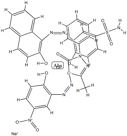 sodium [2,4-dihydro-4-[(2-hydroxy-5-nitrophenyl)azo]-5-methyl-2-phenyl-3H-pyrazol-3-onato(2-)][4-hydroxy-3-[(2-hydroxy-1-naphthyl)azo]benzenesulphonamidato(2-)]chromate(1-)|