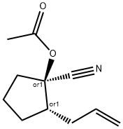 Cyclopentanecarbonitrile, 1-(acetyloxy)-2-(2-propenyl)-, (1R,2S)-rel- (9CI),834885-59-5,结构式