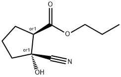 Cyclopentanecarboxylic acid, 2-cyano-2-hydroxy-, propyl ester, (1R,2R)-rel- (9CI),834885-92-6,结构式