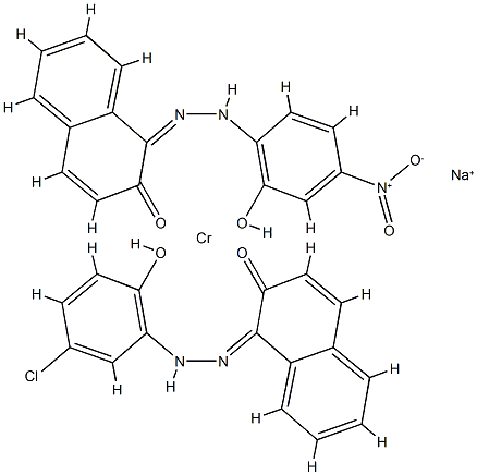 sodium [1-[(5-chloro-2-hydroxyphenyl)azo]-2-naphtholato(2-)][1-[(2-hydroxy-4-nitrophenyl)azo]-2-naphtholato(2-)]chromate(1-) Structure