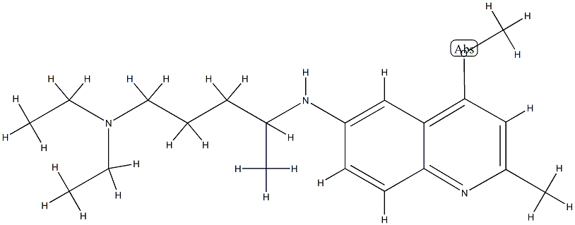 1,4-Pentanediamine, N(sup 1),N(sup 1)-diethyl-N(sup 4)-(4-methoxy-2-me thyl-6-quinolinyl)- Structure