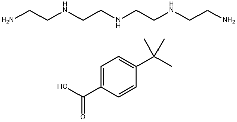 p-tert-butylbenzoic acid, compound with N-(2-aminoethyl)-N'-[2-[(2-aminoethyl)amino]ethyl]ethane-1,2-diamine Struktur