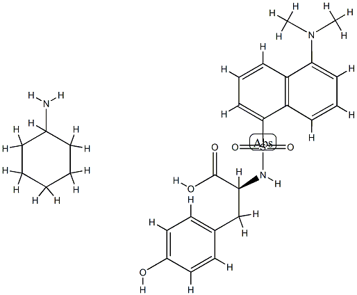 N-[[5-(dimethylamino)-1-naphthyl]sulphonyl]-L-tyrosine, compound with cyclohexylamine (1:1) Structure