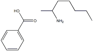 benzoic acid, compound with 1-methylhexylamine (1:1) Structure