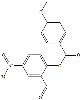 2-formyl-4-nitrophenyl 4-methoxybenzoate 化学構造式