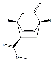 2-Oxabicyclo[2.2.2]oct-7-ene-6-carboxylicacid,4-fluoro-3-oxo-,methylester,(1R,4S,6R)-rel-(9CI) 结构式