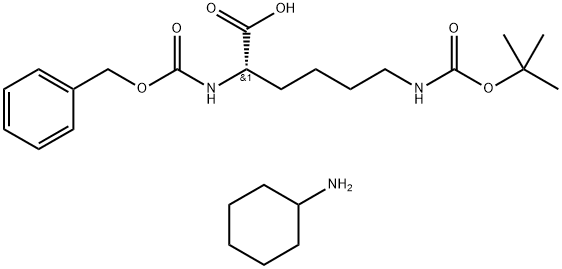 N6-[叔丁氧羰基]-N2-苄氧羰基-L-赖氨酸环己胺盐,84803-72-5,结构式