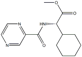 Cyclohexaneacetic acid, α-[(2-pyrazinylcarbonyl)aMino]-, Methyl ester, (αS)- Structure