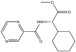 Cyclohexaneacetic acid, α-[(2-pyrazinylcarbonyl)aMino]-, Methyl ester, (αS)- 化学構造式