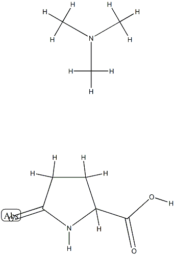 5-oxo-DL-proline, compound with trimethylamine (1:1) Structure