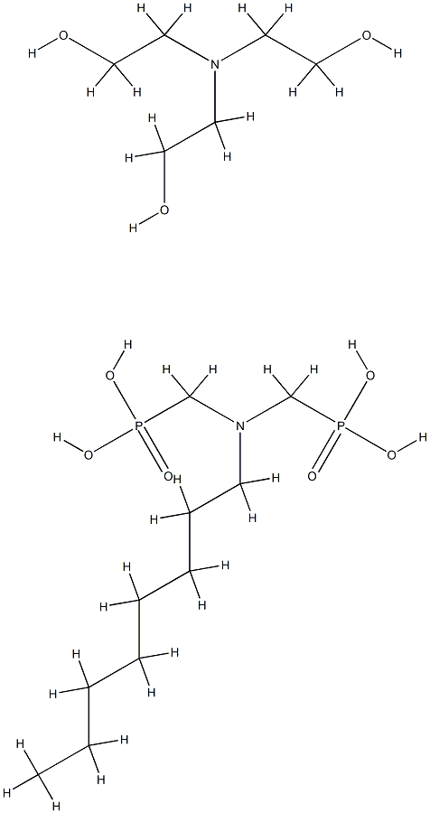 [(octylimino)bis(methylene)]bisphosphonic acid, compound with 2,2',2''-nitrilotris[ethanol] (1:1) Structure