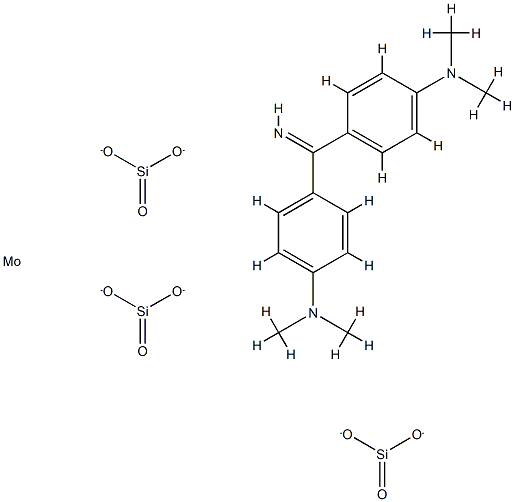 Silicic acid, molybdenum salt, compd. with 4,4'-carbonimidoylbis[N,N-dimethylbenzenamine],85068-46-8,结构式