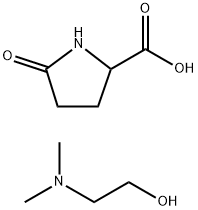 5-oxo-DL-proline, compound with 2-(dimethylamino)ethanol (1:1),85136-16-9,结构式