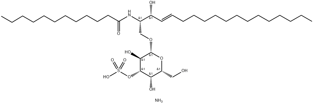 3-O-SULFO-D-GALACTOSYL-1-1'-N-LAUROYL-D-ERYTHRO-SPHINGOSINE (AMMONIUM SALT),852043-39-1,结构式