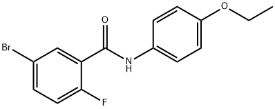 5-bromo-N-(4-ethoxyphenyl)-2-fluorobenzamide 化学構造式