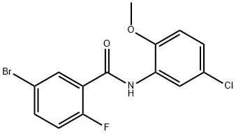 853317-24-5 5-bromo-N-(5-chloro-2-methoxyphenyl)-2-fluorobenzamide