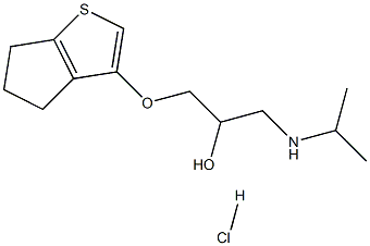 1-(propan-2-ylamino)-3-(8-thiabicyclo[3.3.0]octa-6,9-dien-6-yloxy)prop an-2-ol hydrochloride,85462-74-4,结构式