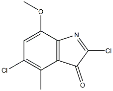 3H-Pseudoindol-3-one,  2,5-dichloro-7-methoxy-4-methyl-  (5CI) 结构式