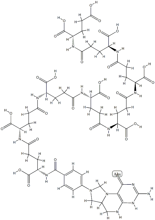 5,10-methylenetetrahydrofolate polyglutamate 化学構造式