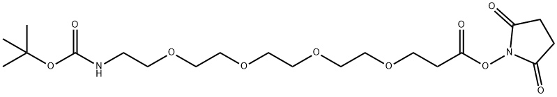 叔丁氧羰基-四聚乙二醇-丙烯酸琥珀酰亚胺酯,859230-20-9,结构式