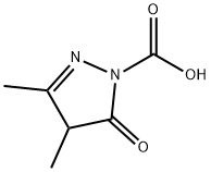 -delta-2-1-Pyrazolinecarboxylic  acid,  5-keto-3,4-dimethyl-  (2CI) Struktur
