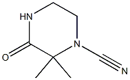 1-Piperazinecarbonitrile,2,2-dimethyl-3-oxo-(9CI) 化学構造式