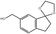 6-Hydroxymethyl-indan-1-one 1,2-ethanediol ketal 结构式