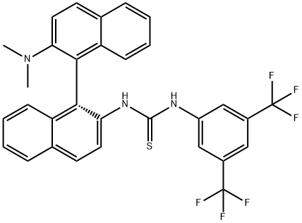 N-[3,5-bis(trifluoroMethyl)phenyl]-N'-[(1R)-2'-(diMethylaMino)[1,1'-binaphthalen]-2-yl]- Thiourea 化学構造式