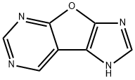 1H-Imidazo[4,5:4,5]furo[2,3-d]pyrimidine  (9CI) 化学構造式