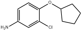 3-chloro-4-(cyclopentyloxy)aniline,869944-88-7,结构式