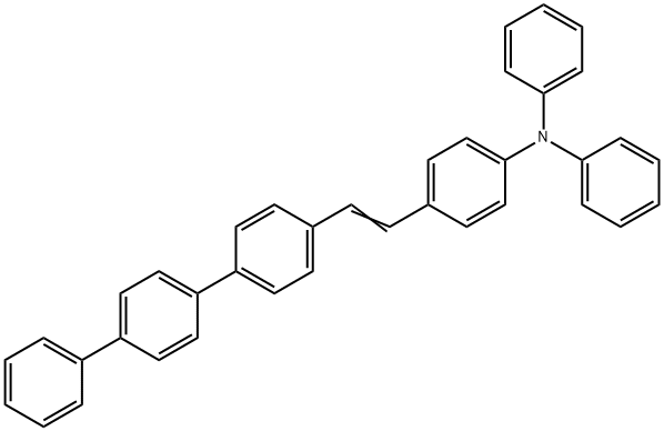 BenzenaMine, N,N-diphenyl-4-(2-[1,1':4',1''-terphenyl]-4-ylethenyl)- 化学構造式
