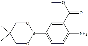 methyl 2-amino-5-(5,5-dimethyl-1,3,2-dioxaborinan-2-yl)benzoate 化学構造式