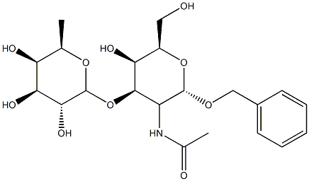 benzyl 2-acetamido-2-deoxy-3-O-beta fucopyranosyl-alpha-galactopyranoside 结构式