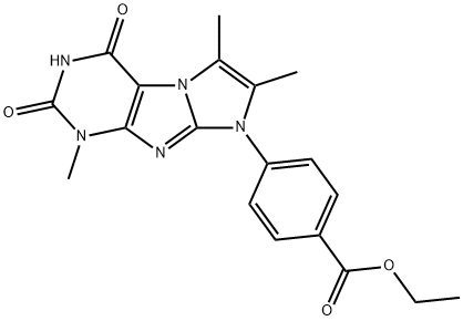 ethyl 4-(4,7,8-trimethyl-1,3-dioxopurino[7,8-a]imidazol-6-yl)benzoate Structure